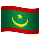 How emoji flag: Mauritania displayed on WhatsApp