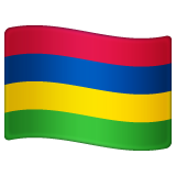 How emoji flag: Mauritius displayed on WhatsApp