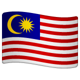 How emoji flag: Malaysia displayed on WhatsApp