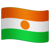 How emoji flag: Niger displayed on WhatsApp