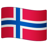 How emoji flag: Norway displayed on WhatsApp