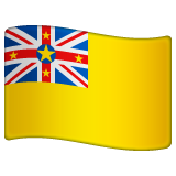 How emoji flag: Niue displayed on WhatsApp