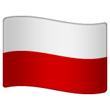 How emoji flag: Poland displayed on WhatsApp