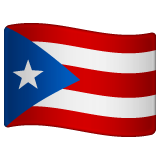 How emoji flag: Puerto Rico displayed on WhatsApp