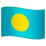 How emoji flag: Palau displayed on WhatsApp