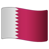 How emoji flag: Qatar displayed on WhatsApp