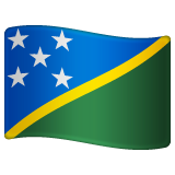 How emoji flag: Solomon Islands displayed on WhatsApp