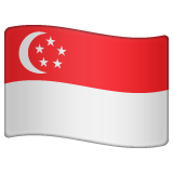 How emoji flag: Singapore displayed on WhatsApp