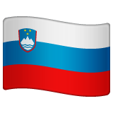 How emoji flag: Slovenia displayed on WhatsApp