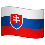 How emoji flag: Slovakia displayed on WhatsApp