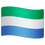 How emoji flag: Sierra Leone displayed on WhatsApp