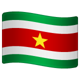 How emoji flag: Suriname displayed on WhatsApp