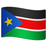 How emoji flag: South Sudan displayed on WhatsApp