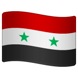 How emoji flag: Syria displayed on WhatsApp