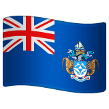 How emoji flag: Tristan da Cunha displayed on WhatsApp