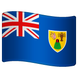 How emoji flag: Turks & Caicos Islands displayed on WhatsApp