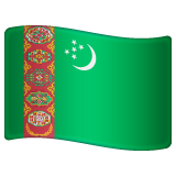 How emoji flag: Turkmenistan displayed on WhatsApp