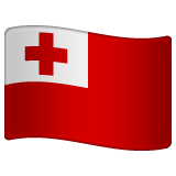 How emoji flag: Tonga displayed on WhatsApp