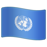 How emoji flag: United Nations displayed on WhatsApp