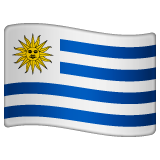 How emoji flag: Uruguay displayed on WhatsApp