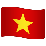 How emoji flag: Vietnam displayed on WhatsApp