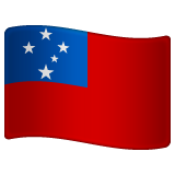 How emoji flag: Samoa displayed on WhatsApp