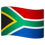 How emoji flag: South Africa displayed on WhatsApp