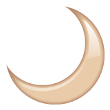 How emoji crescent moon displayed on WhatsApp