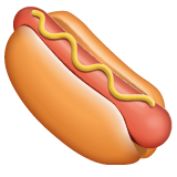 How emoji hot dog displayed on WhatsApp