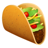 How emoji taco displayed on WhatsApp