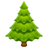 How emoji evergreen tree displayed on WhatsApp