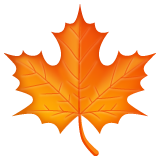 How emoji maple leaf displayed on WhatsApp