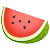 How emoji watermelon displayed on WhatsApp