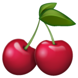 How emoji cherries displayed on WhatsApp