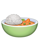 How emoji curry rice displayed on WhatsApp