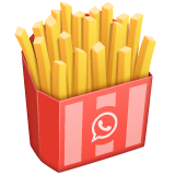 How emoji french fries displayed on WhatsApp