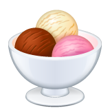 How emoji ice cream displayed on WhatsApp