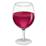 How emoji wine glass displayed on WhatsApp