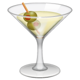 How emoji cocktail glass displayed on WhatsApp