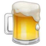 How emoji beer mug displayed on WhatsApp