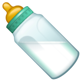 How emoji baby bottle displayed on WhatsApp