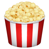 How emoji popcorn displayed on WhatsApp