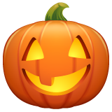 How emoji jack-o-lantern displayed on WhatsApp