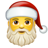 How emoji Santa Claus displayed on WhatsApp