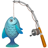 How emoji fishing pole displayed on WhatsApp