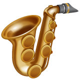 How emoji saxophone displayed on WhatsApp