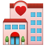 How emoji love hotel displayed on WhatsApp