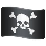 How emoji pirate flag displayed on WhatsApp