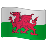 How emoji flag: Wales displayed on WhatsApp