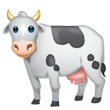 How emoji cow displayed on WhatsApp